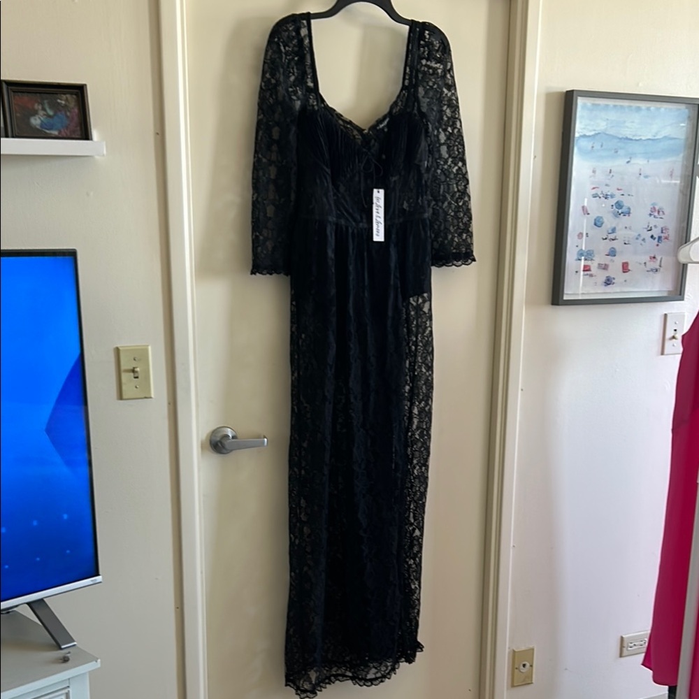 For Love And Lemons Black Lace Dress